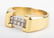 A Gent's Gold and Platinum Diamond Ring - 2