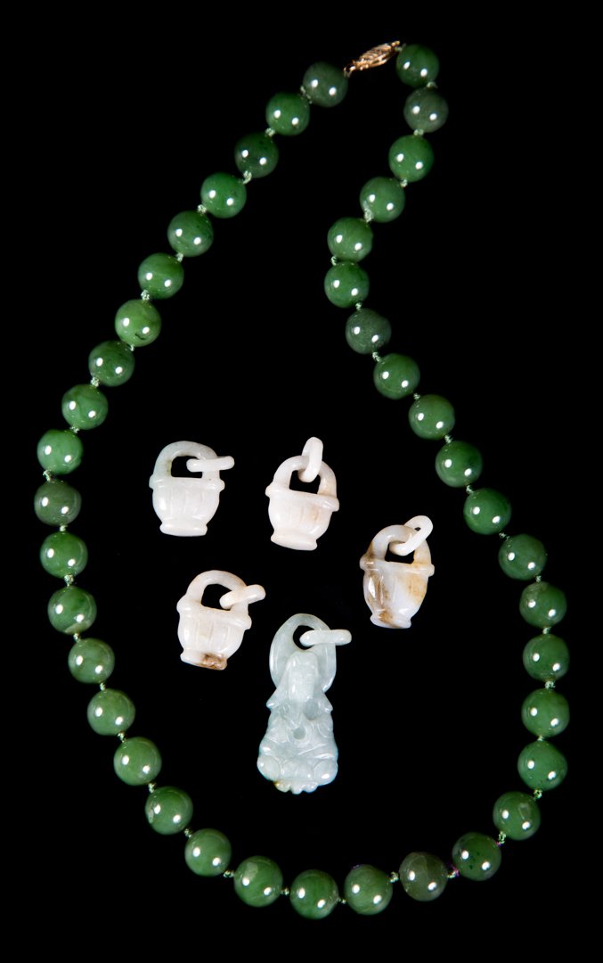Jade Beads and Hand Carved Jade Pendants (1 of 2)