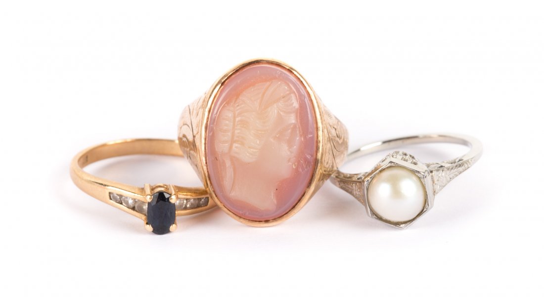 A Trio of Gold Gemstone Rings (1 of 6)