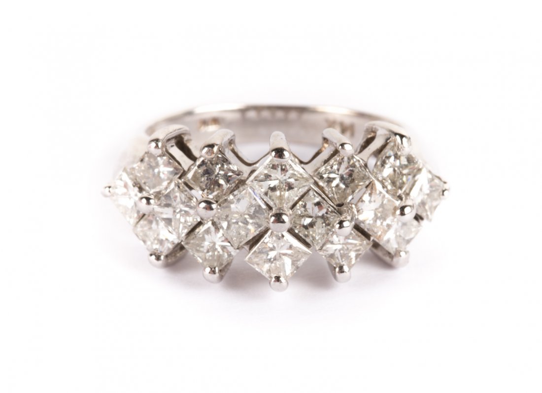 A Lady's Gold Wide Diamond Band (1 of 4)