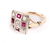A Vintage Ruby and Diamond Art Deco Ring - 2