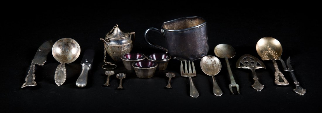 17 American sterling flatware & table items (1 of 7)