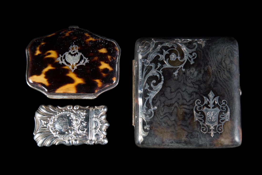 3 Victorian sterling silver & silver mounted items (1 of 3)