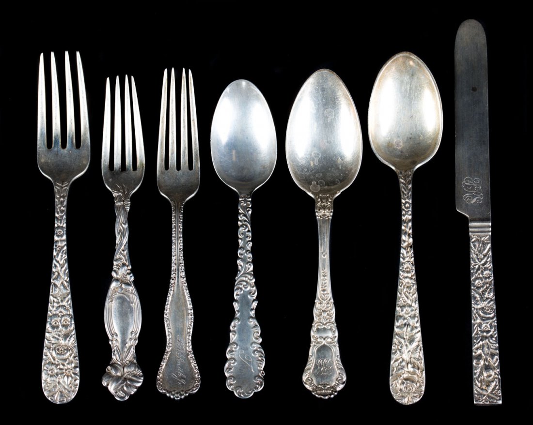 Assorted American sterling silver flatware (1 of 4)