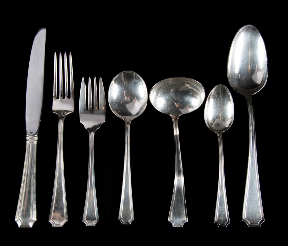 Gorham "Fairfax" sterling 31-piece flatware set (1 of 3)