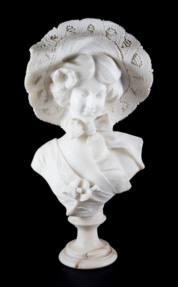 Adolfo Cipriani. marble bust of a beauty (1 of 6)