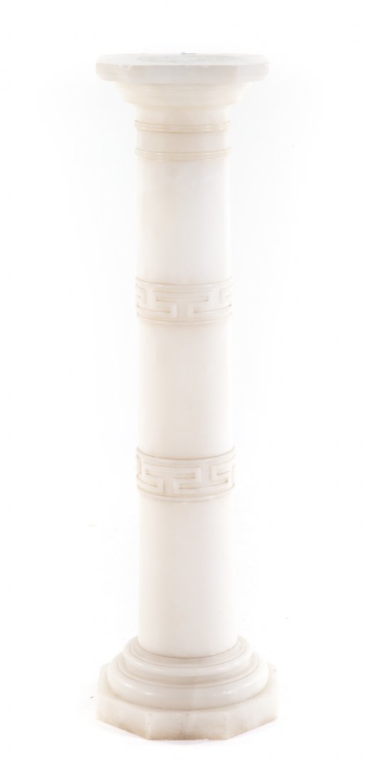 Classical style carved alabaster column (1 of 6)