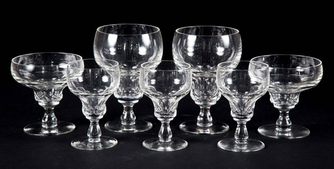 Val St. Lambert crystal stemware partial service (1 of 3)
