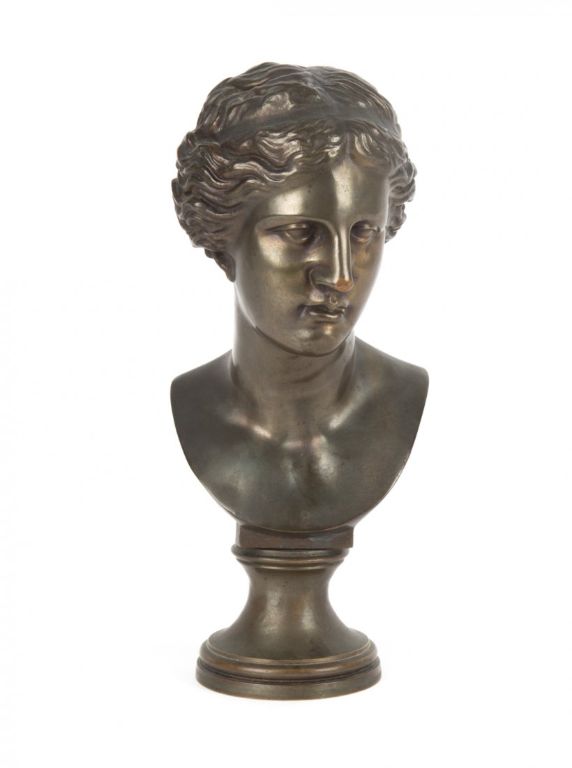 French School, 19th c. Female bronze bust (1 of 7)