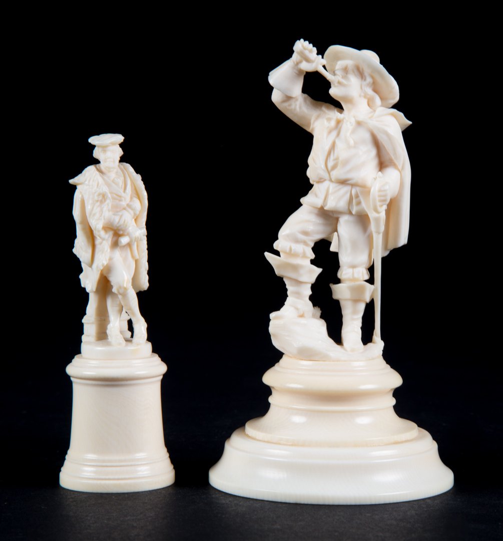 Two continental carved ivory figures (1 of 4)