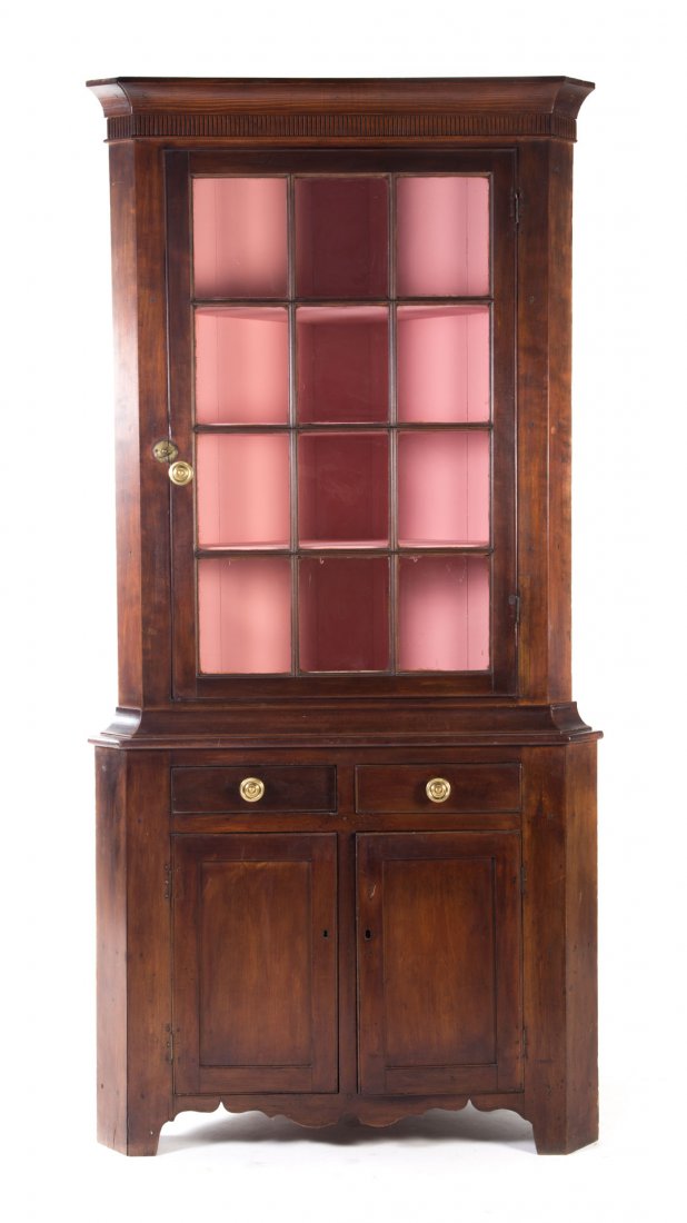American, Pennsylvania cherry corner cupboard (1 of 7)