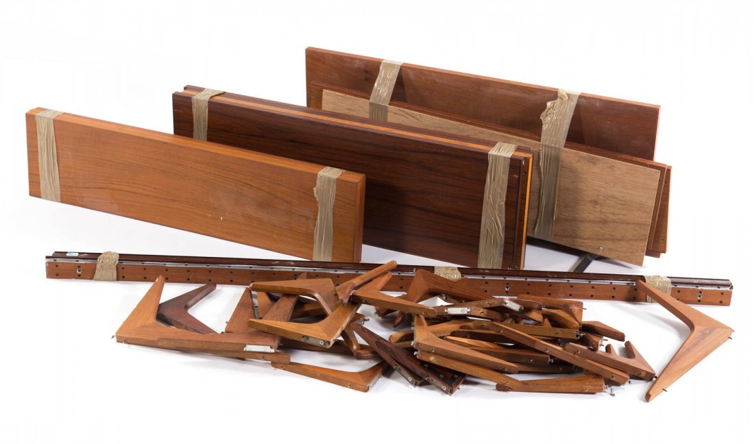 Danish mid-century teak wall unit (1 of 4)