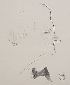 Toulouse Laurec. "Portrait of Yvette Guilbert" (1 of 4)