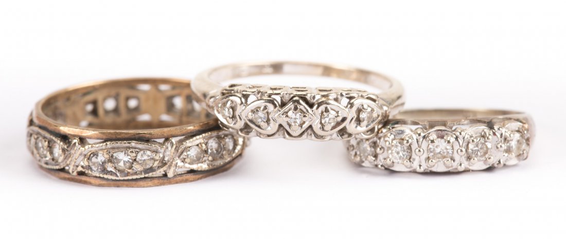 A Trio of Lady's Diamond Bands (1 of 6)