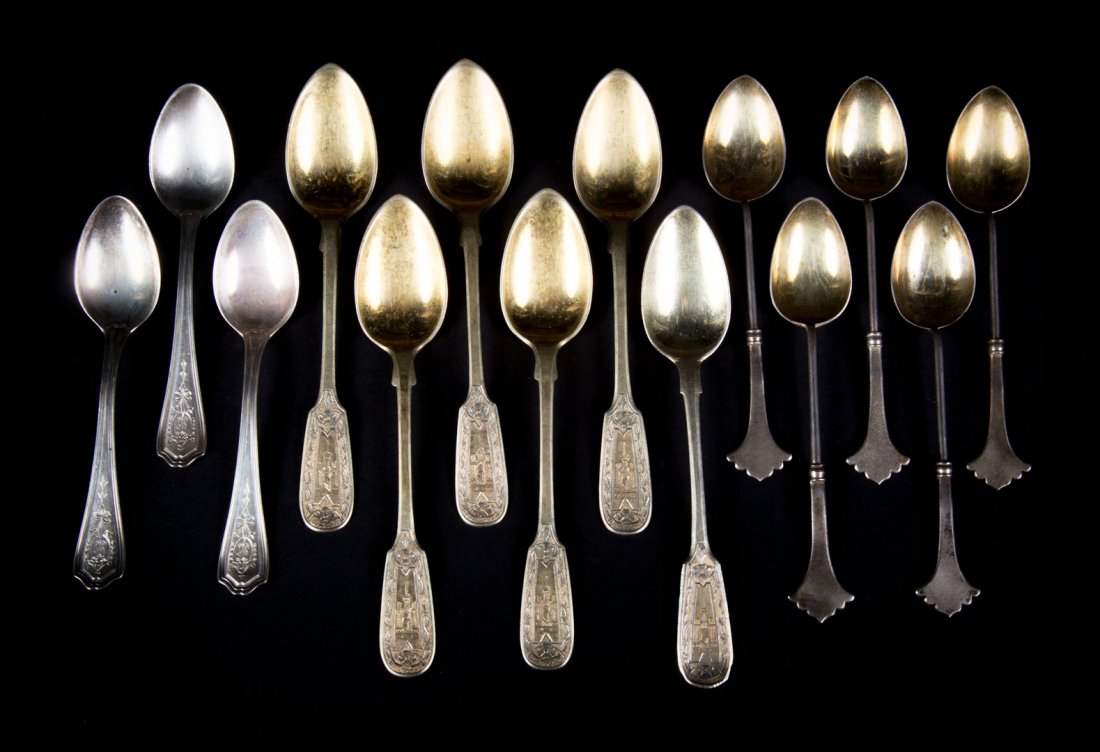American & Continental silver demitasse spoons (1 of 6)