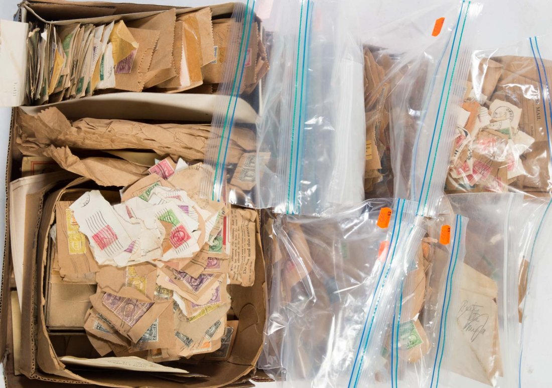 Large assortment of U.S. pre-cancelled stamps (1 of 3)