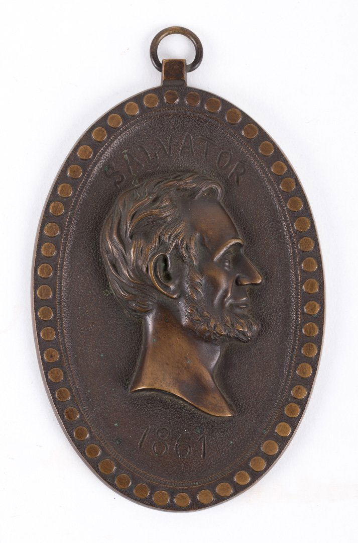 Lincoln plaque, Centennial Exhibition, 1876 (1 of 2)