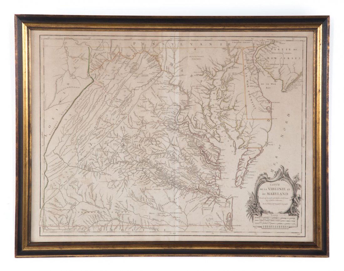 Map-Carte De La Virginia Et Du Maryland (1757) (1 of 3)