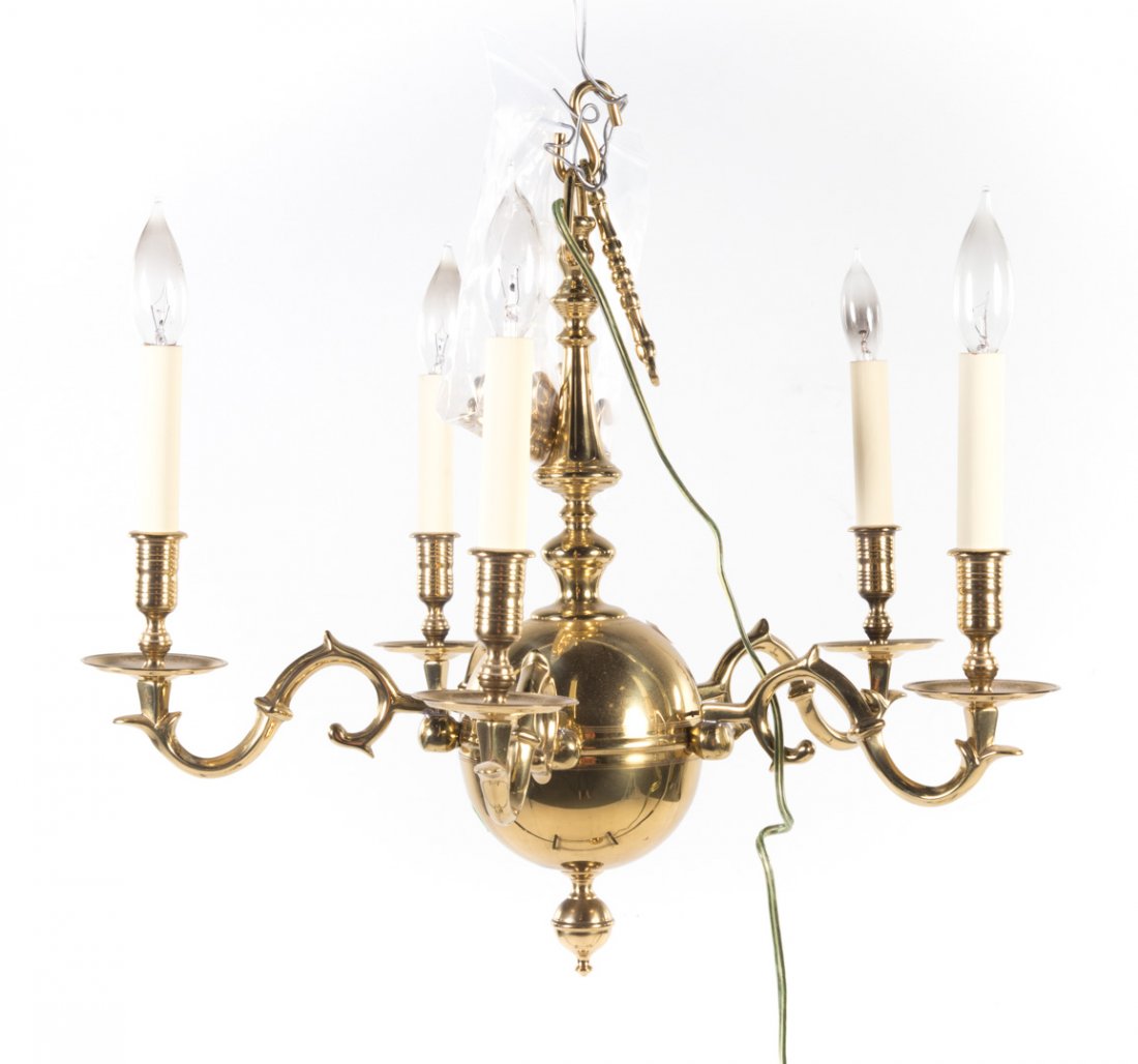 Colonial Williamsburg brass chandelier (1 of 4)