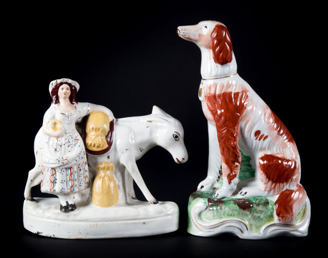 Two Staffordshire figural groups (1 of 4)