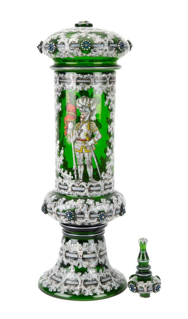 Moser enameled glass covered jar (1 of 5)