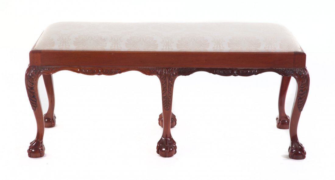 George III style mahogany bench (1 of 6)