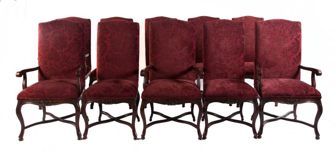 Ten country French dining chairs (1 of 6)