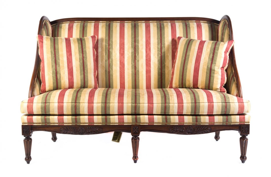 Louis XVI style settee, Hickory Chair (1 of 7)