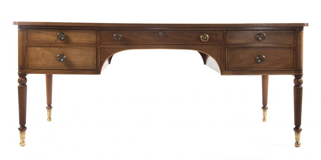 Regency style mahogany desk (1 of 7)