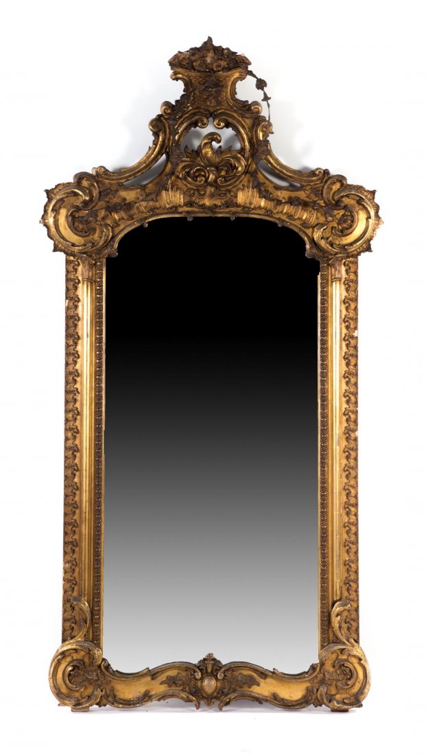 Rococo Revival giltwood pier mirror (1 of 5)