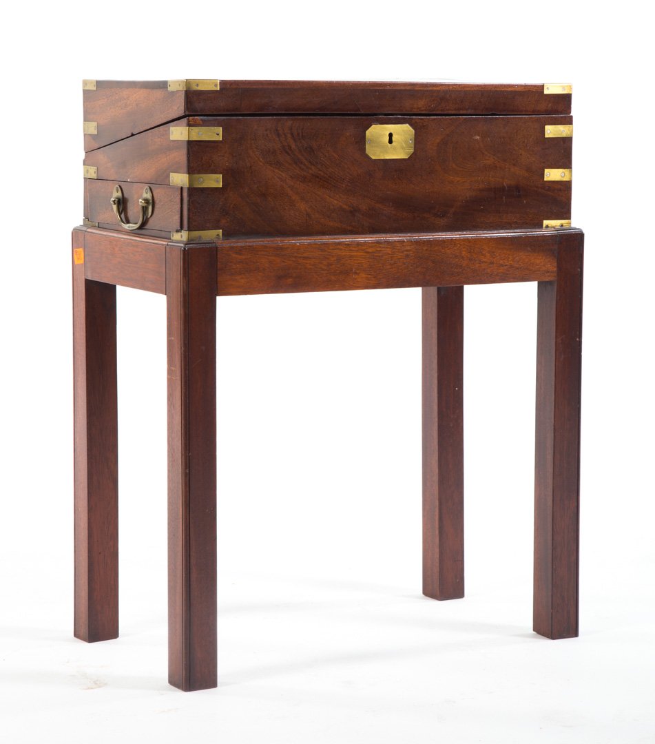 George III brass mounted mahogany lap desk (1 of 4)