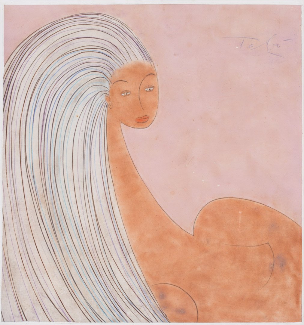 Sacha Thebaud Tebo. Woman, acrylic on fabric (1 of 4)