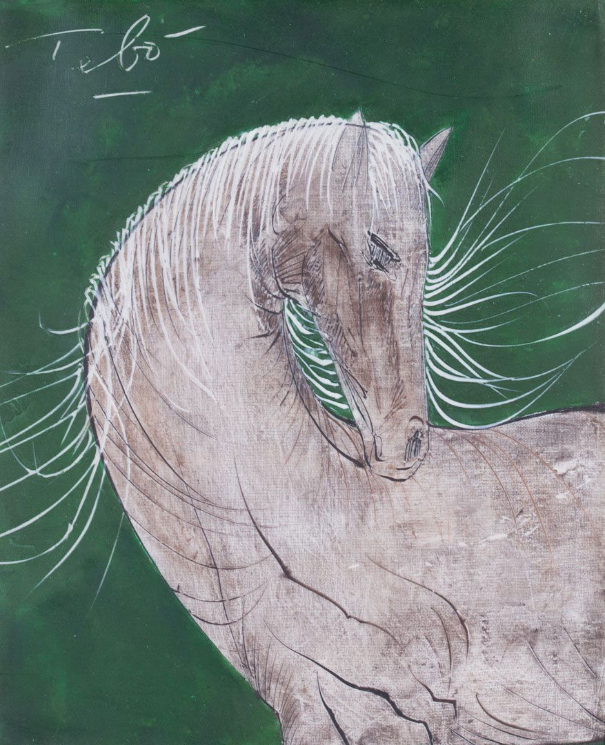 Sacha Thebaud Tebo. Horse, acrylic on fabric (1 of 3)