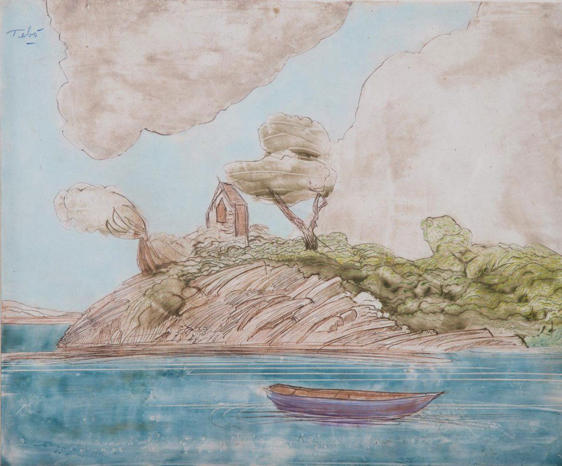 Sacha Thebaud Tebo. Peaceful Lake, acrylic (1 of 5)