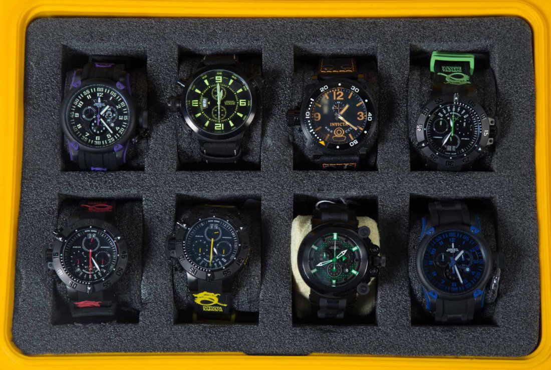 Invicta Yellow Box with 8 Watches (1 of 4)