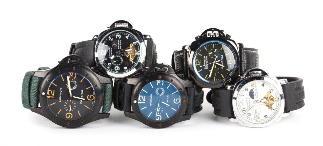 A Collection of Panerai Inspired Watches: Five Gentleman's Panerai inspired watches