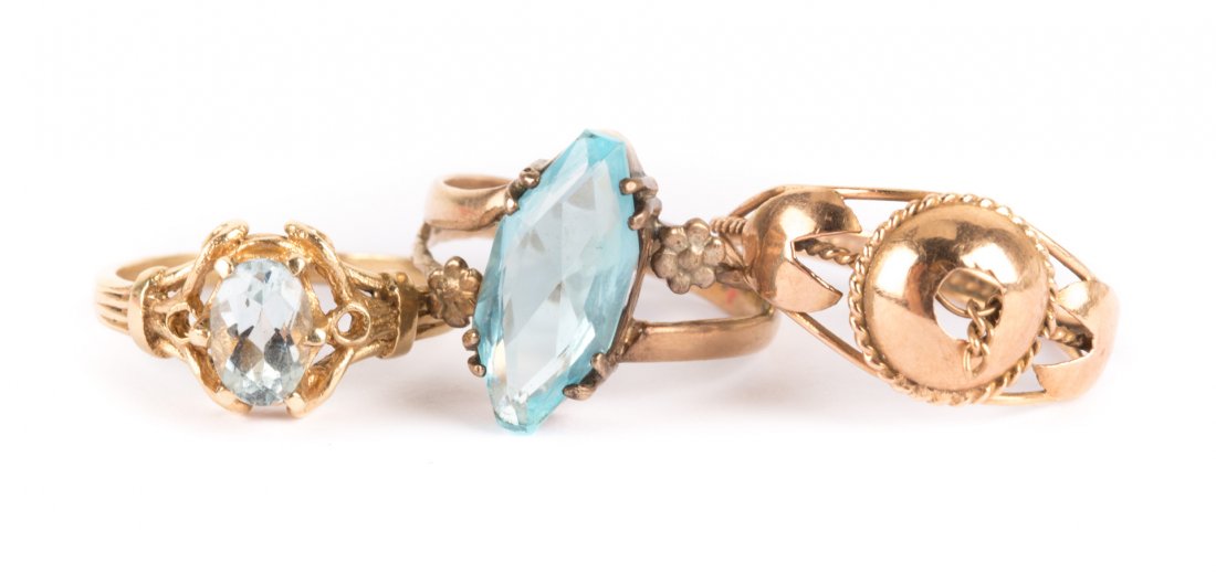 A Trio of Lady's Gold Rings (1 of 5)