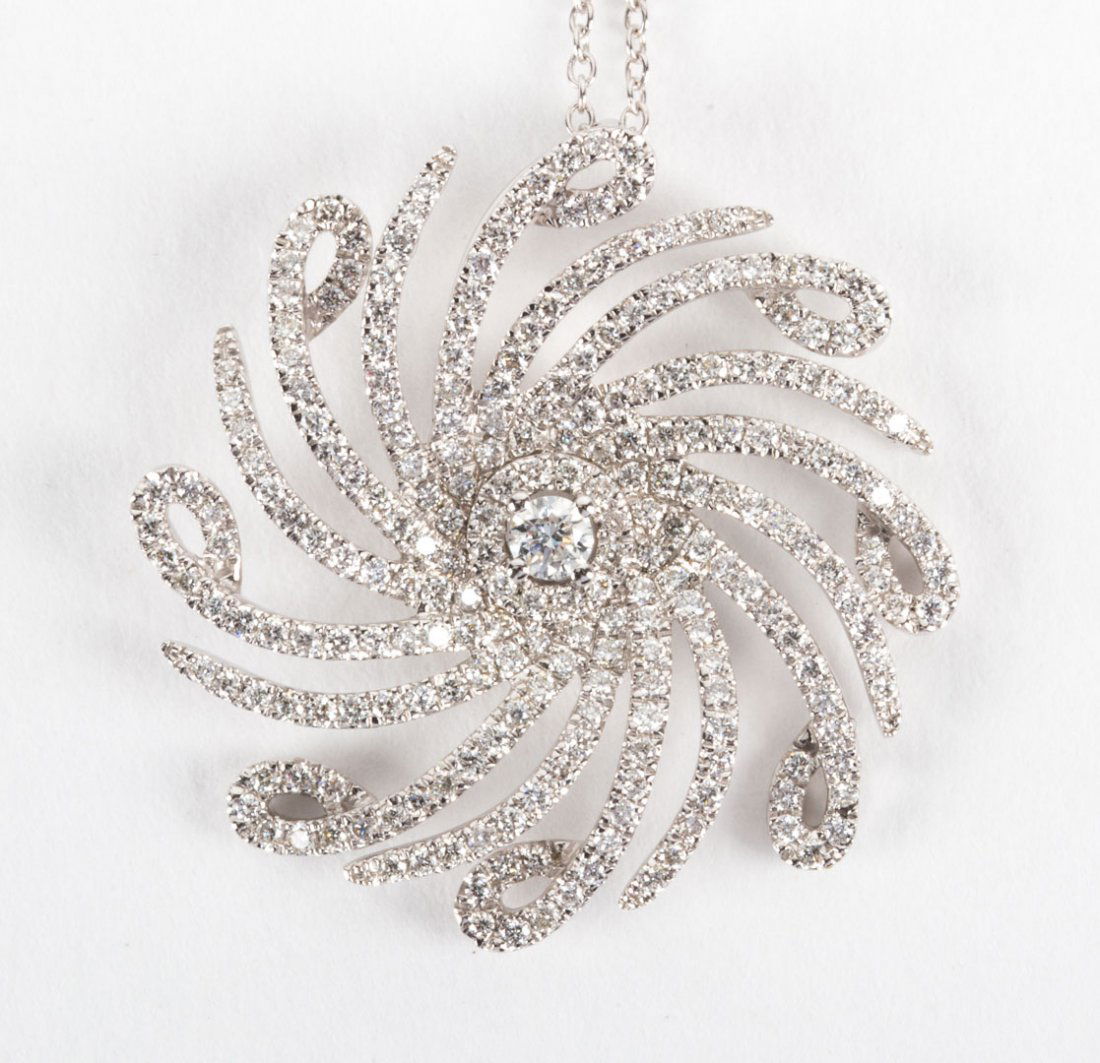 A Lady's Diamond Starburst Pendant (1 of 5)