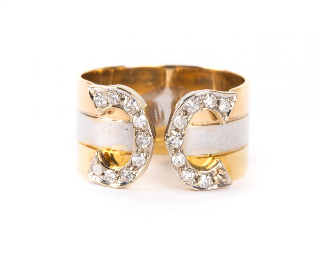 A Lady's Cartier Inspired Double C Ring (1 of 5)