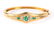 An Emerald and Diamond Bangle Bracelet