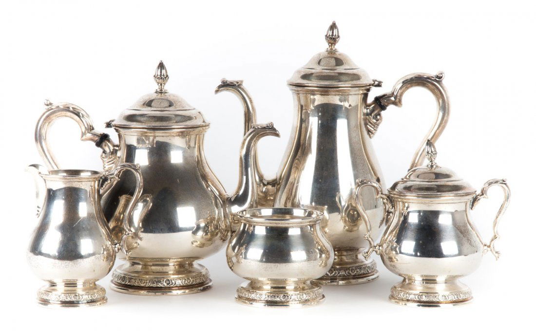 International "Prelude" sterling coffee/tea set (1 of 8)