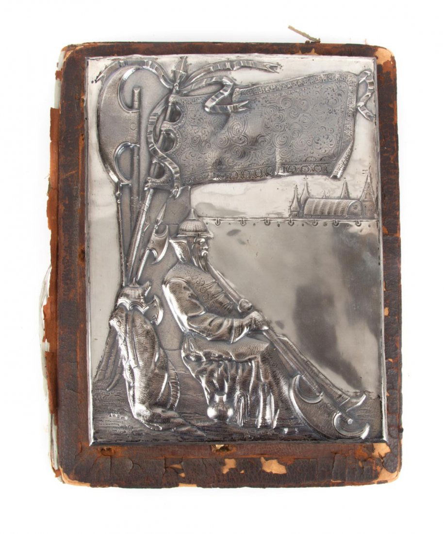 Russian silver relief plaque of Alexander Nevsky (1 of 6)