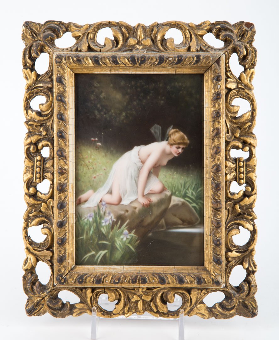 German painted porcelain plaque (1 of 3)