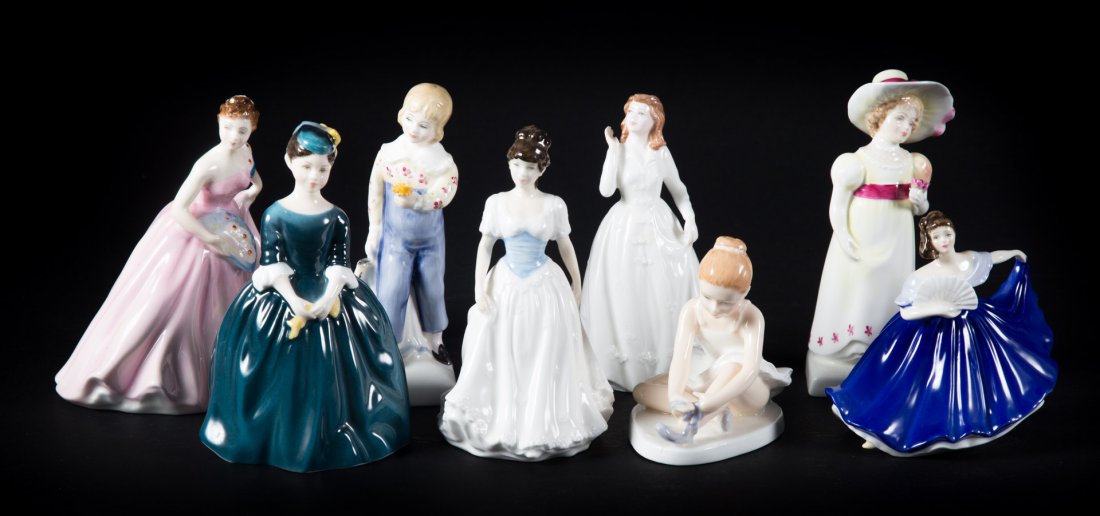 Eight Royal Doulton china figures (1 of 7)