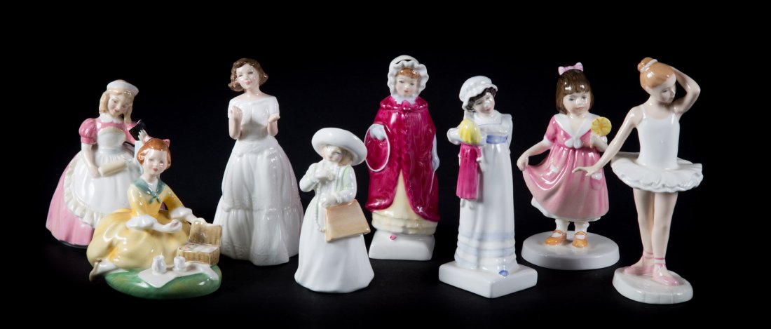 8 Royal Doulton china figures (1 of 6)