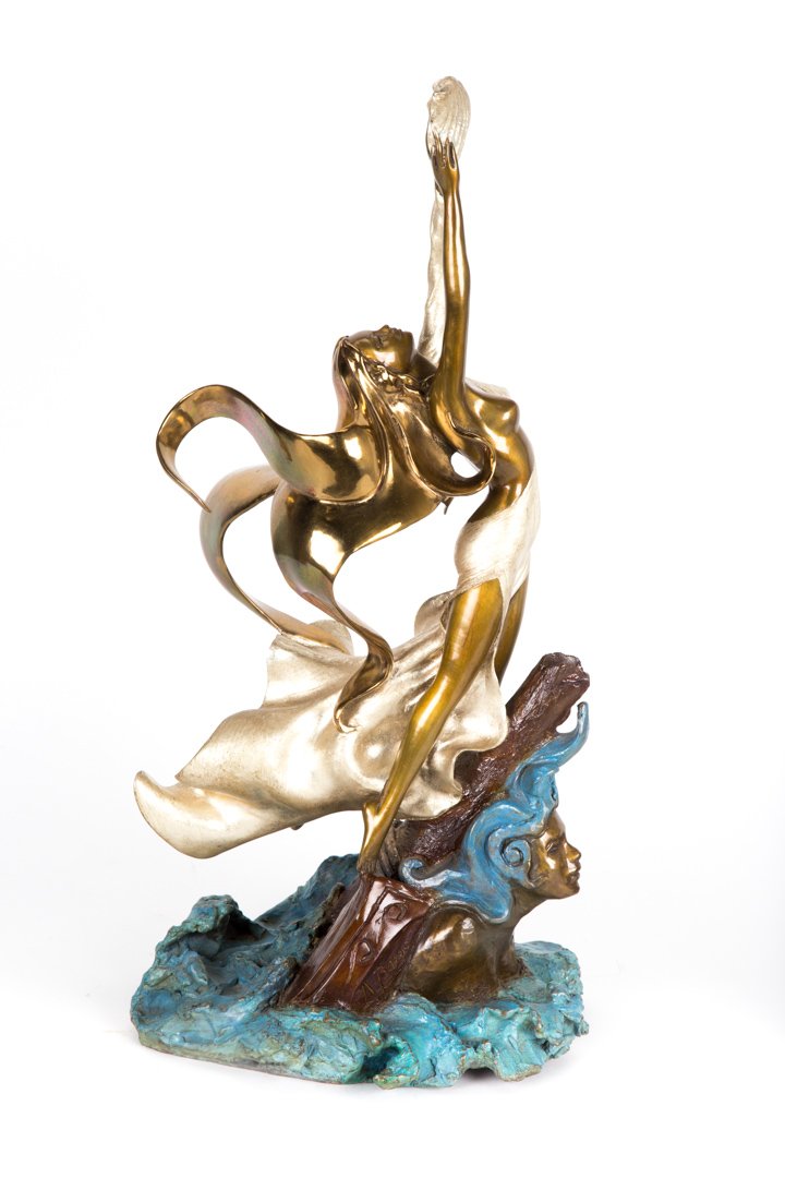 Angelo Basso. "Pollina," bronze sculpture (1 of 6)