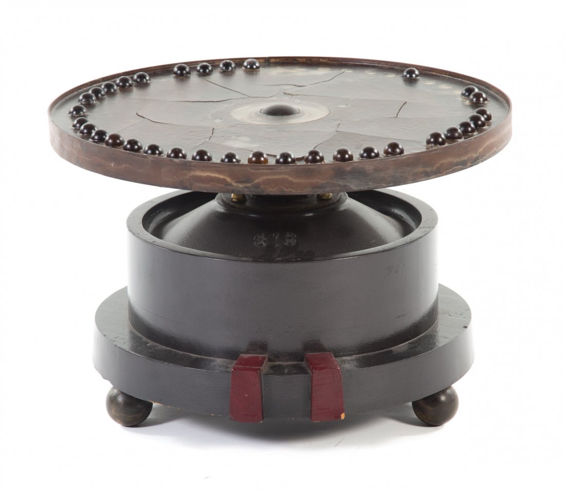 Benchmade industrial iron and wood low table (1 of 4)