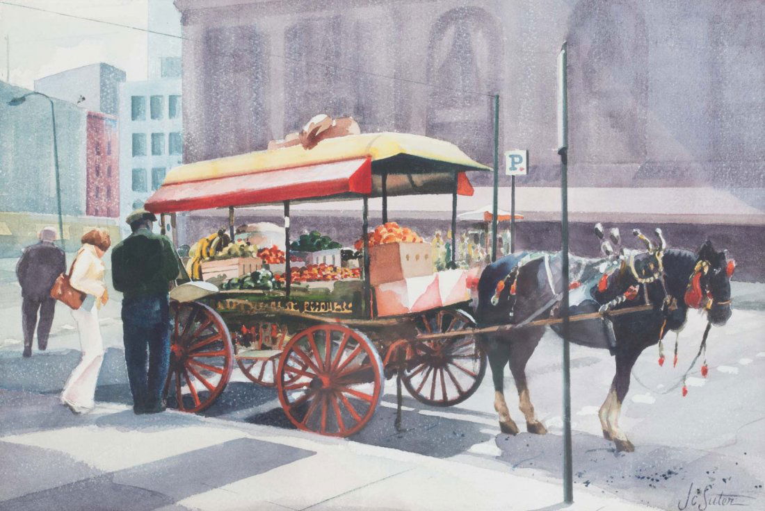 J.C. Suter. Baltimore Arabber," watercolor (1 of 4)