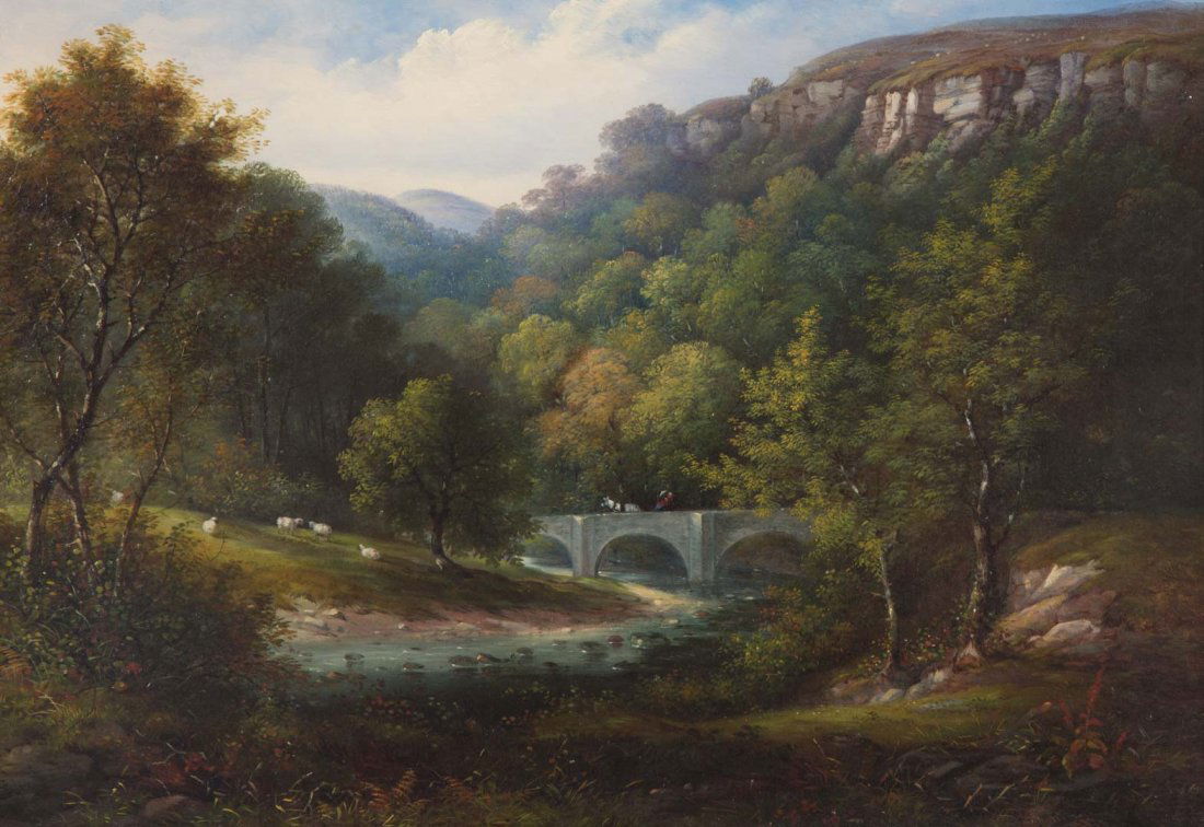 British School, 19th c. Extensive Landscape, oil (1 of 4)