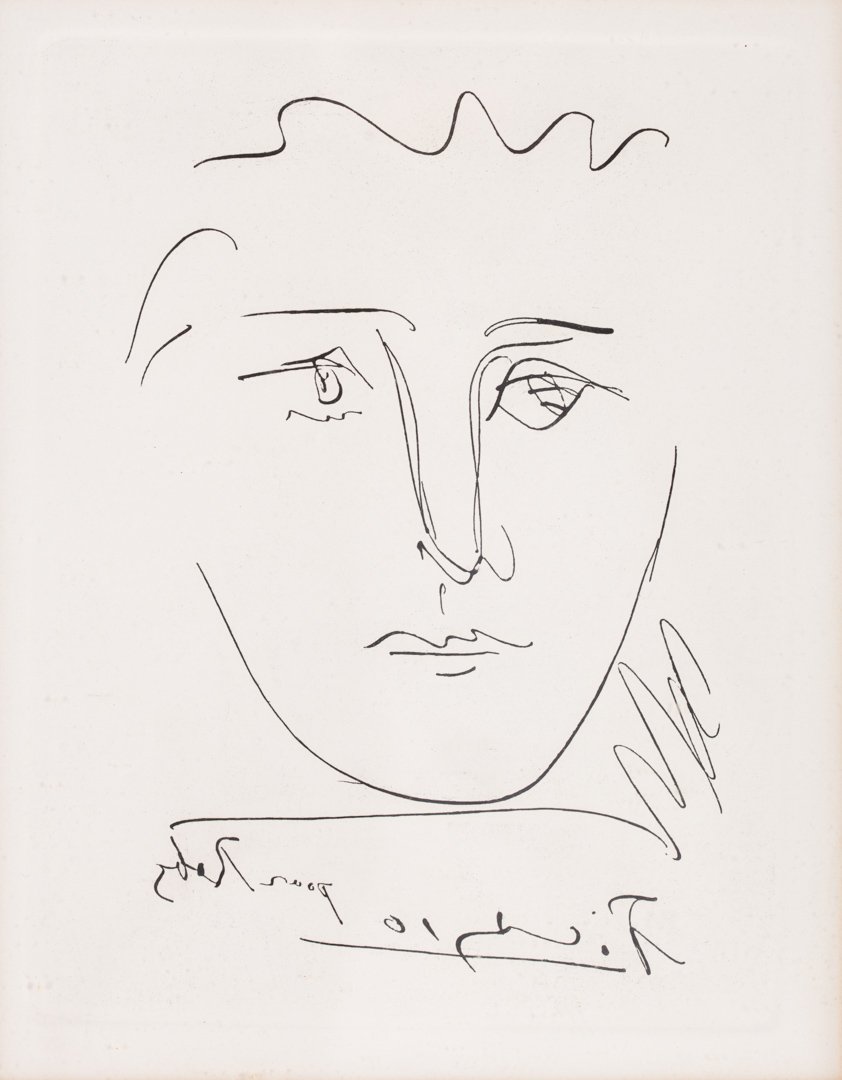 Pablo Picasso. "Pour Robie," etching (1 of 4)